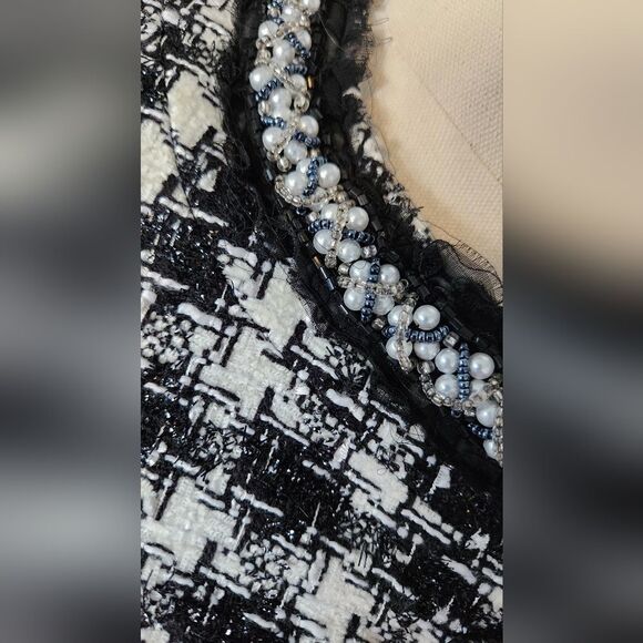 Tahari Tweed Blazer with Pearl Embellishments - Picture 5 of 17